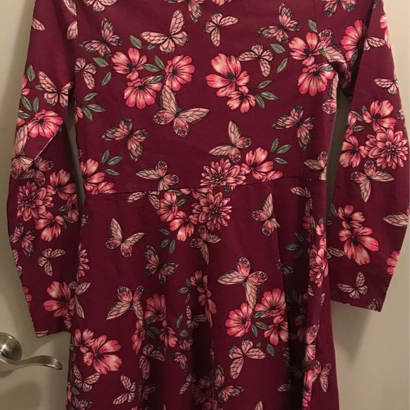 Girls children’s place dress size XXL purple and pink with butterflies - Picture 5 of 5